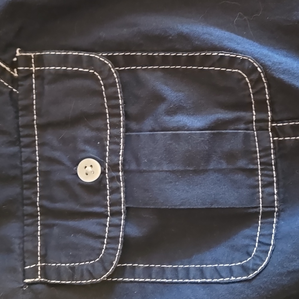 Tommy Hilfiger navy short-sleeved shirt Sz L - Picture 6 of 7